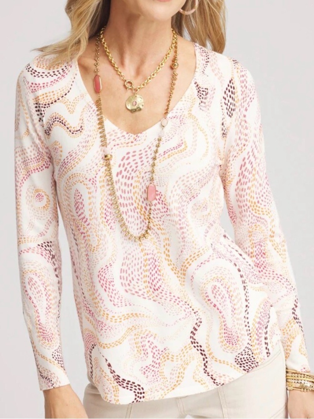 36. NWT WOMENS CHICO’S 3/XL DETAIL TOP